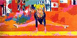 Leroy Neiman Olympic Gymnast painting
